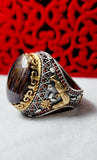 Yemeni agate silver ring-Handmade-VIP 126-Size 9.0-unisex-خاتم فضة عقيق يمني صناعة يدوية-للجنسين- (مقاس 9.0)