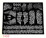 Henna tattoo template sticker No. 1458 ملصق استيكر نقش حناء رقم