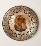 Handcrafted copper wall plate for Tutankhamun    لوحة حائط نحاسية مصنوعة يدويًا لتوت عنخ آمون