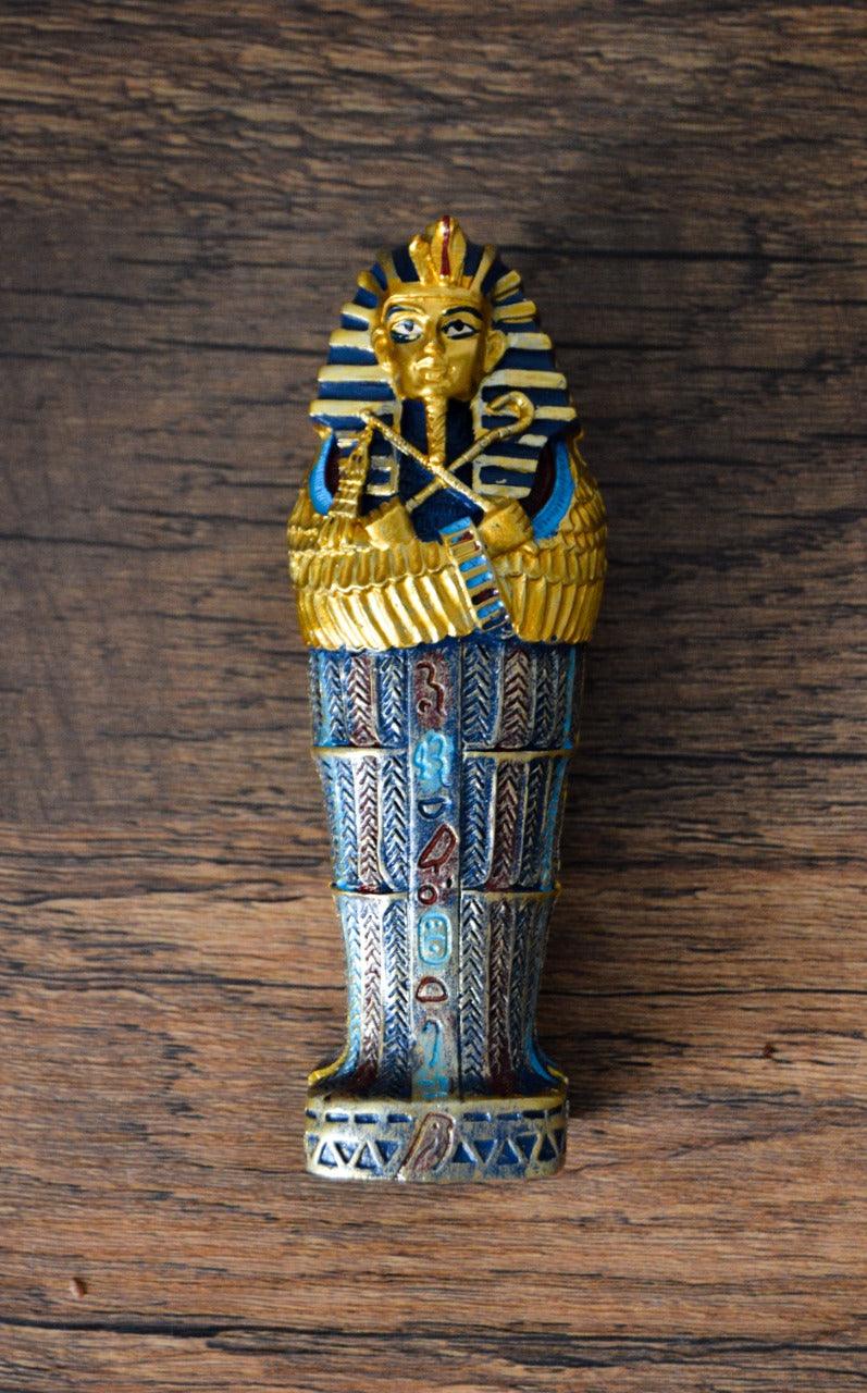 Sculpture of an Egyptian mummy in a royal sarcophagus مجسم لمومياء مصرية في تابوت ملكيy - ShebaEU - متجر سبأ